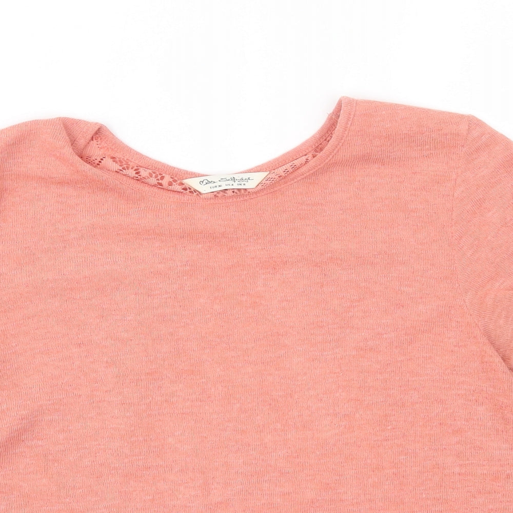 Miss Selfridge Womens Pink   Basic Blouse Size 8