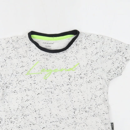 Primark Boys White   Basic T-Shirt Size 2-3 Years  -