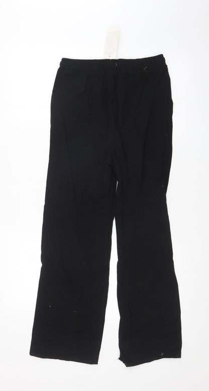 Womens UK Size M Preworn Regular Fit  Black Trousers