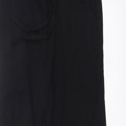 Womens UK Size M Preworn Regular Fit  Black Trousers