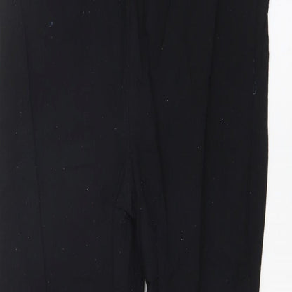 Womens UK Size M Preworn Regular Fit  Black Trousers