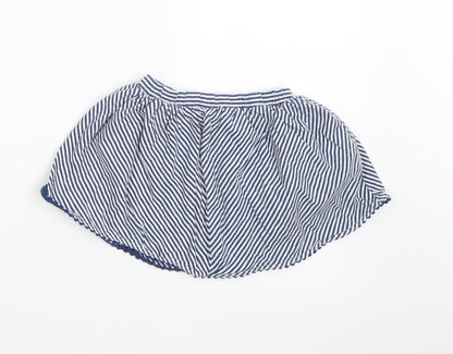 NEXT Girls Blue Striped  Hot Pants Shorts Size 2-3 Years
