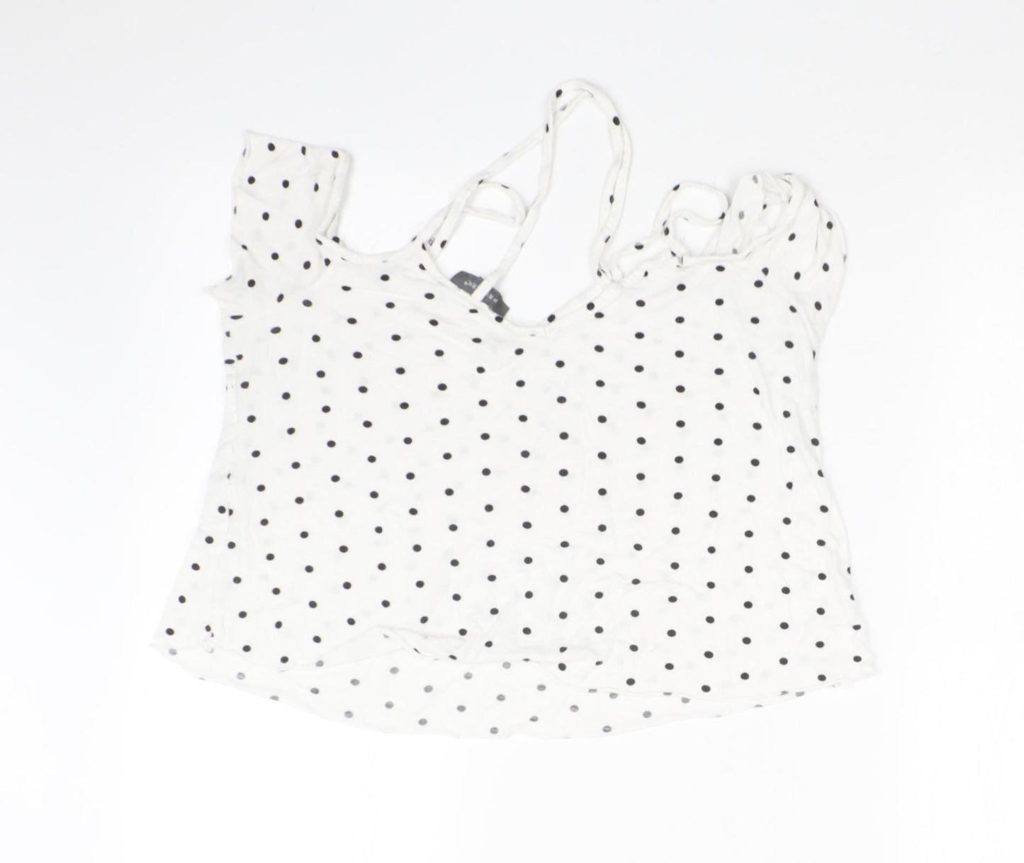 Primark Womens White Polka Dot  Camisole T-Shirt Size 8