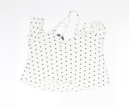 Primark Womens White Polka Dot  Camisole T-Shirt Size 8