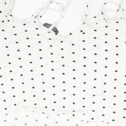 Primark Womens White Polka Dot  Camisole T-Shirt Size 8