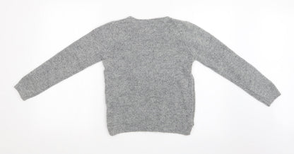 M&S Girls Grey   Pullover Sweatshirt Size 10-11 Years