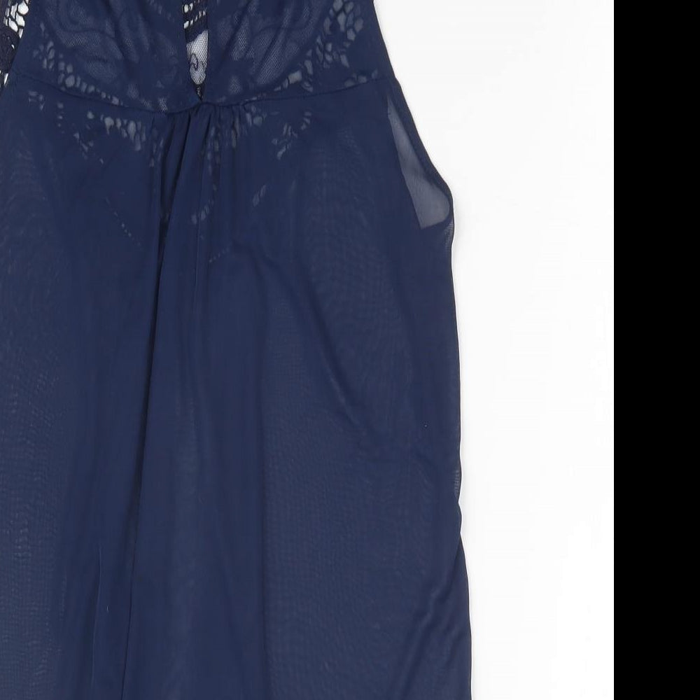 Womens UK Size 8 Atmosphere Blue Basic Tank