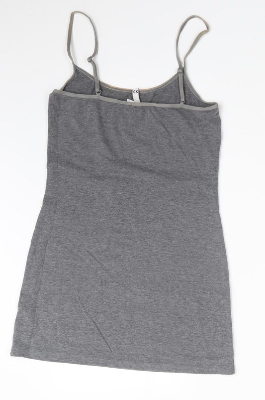 Womens UK Size XS H&M Grey Camisole T-Shirt