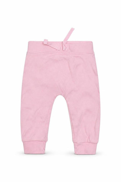 Front view of George Baby Pink Jogger Leggings, size 3-6, Months