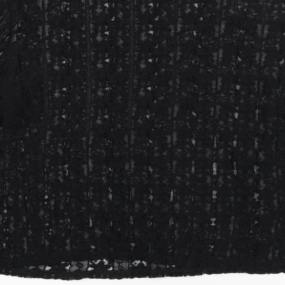 F&F Womens Black Floral  Basic Blouse