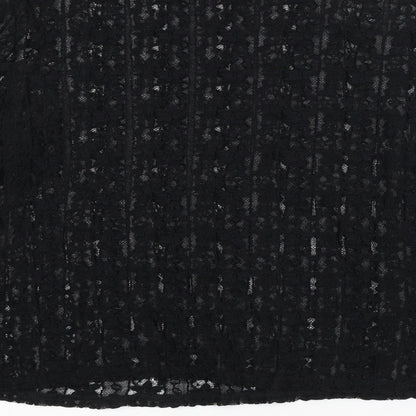 F&F Womens Black Floral  Basic Blouse