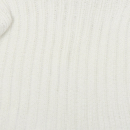 Strenesse Womens White Striped  Pullover Jumper Size 10