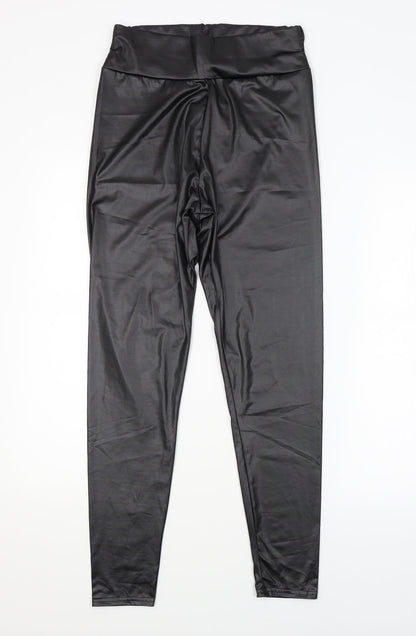 Womens UK Size 10 Boohoo Regular Fit  Black Trousers