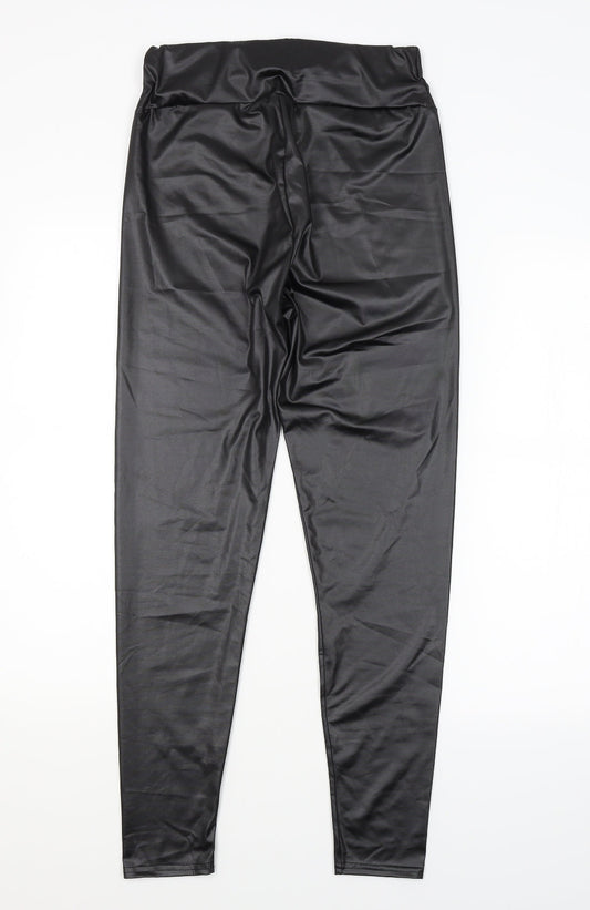 Womens UK Size 10 Boohoo Regular Fit  Black Trousers