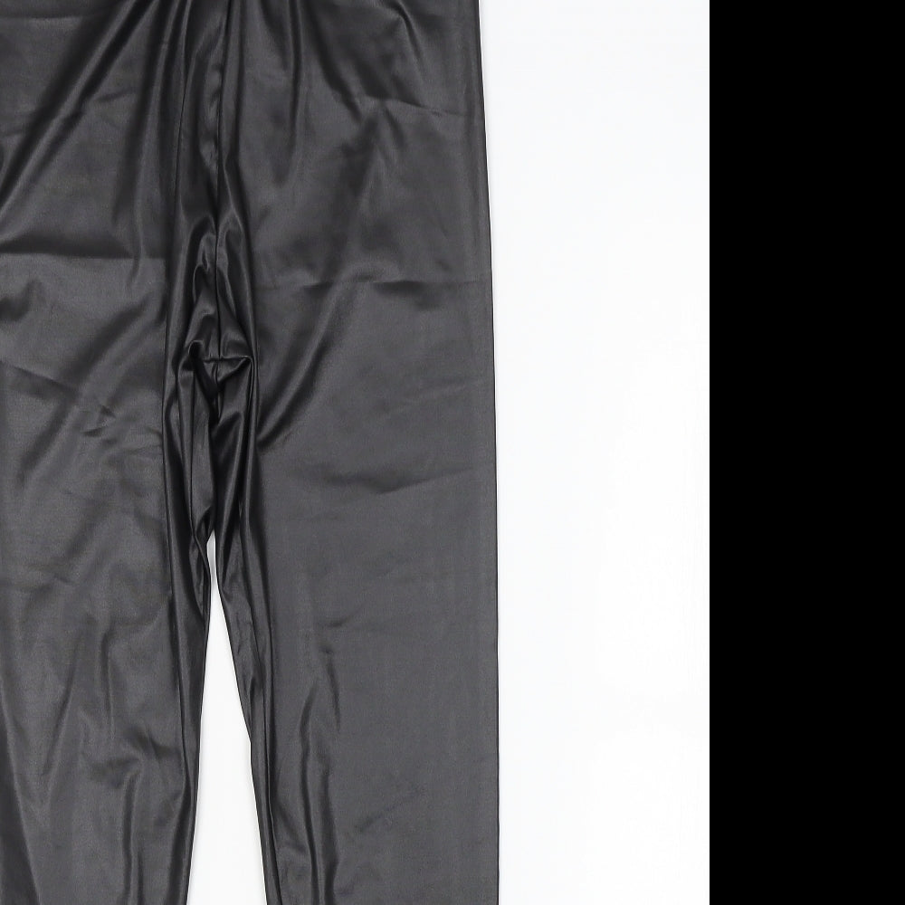 Womens UK Size 10 Boohoo Regular Fit  Black Trousers