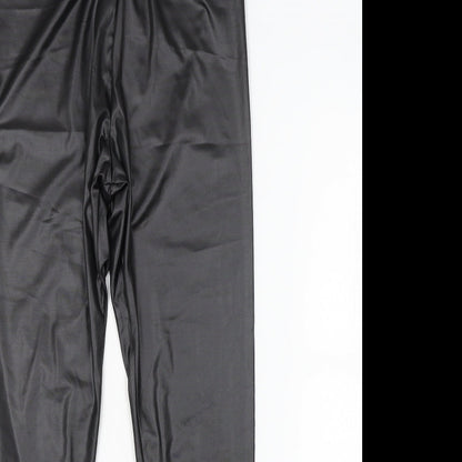 Womens UK Size 10 Boohoo Regular Fit  Black Trousers