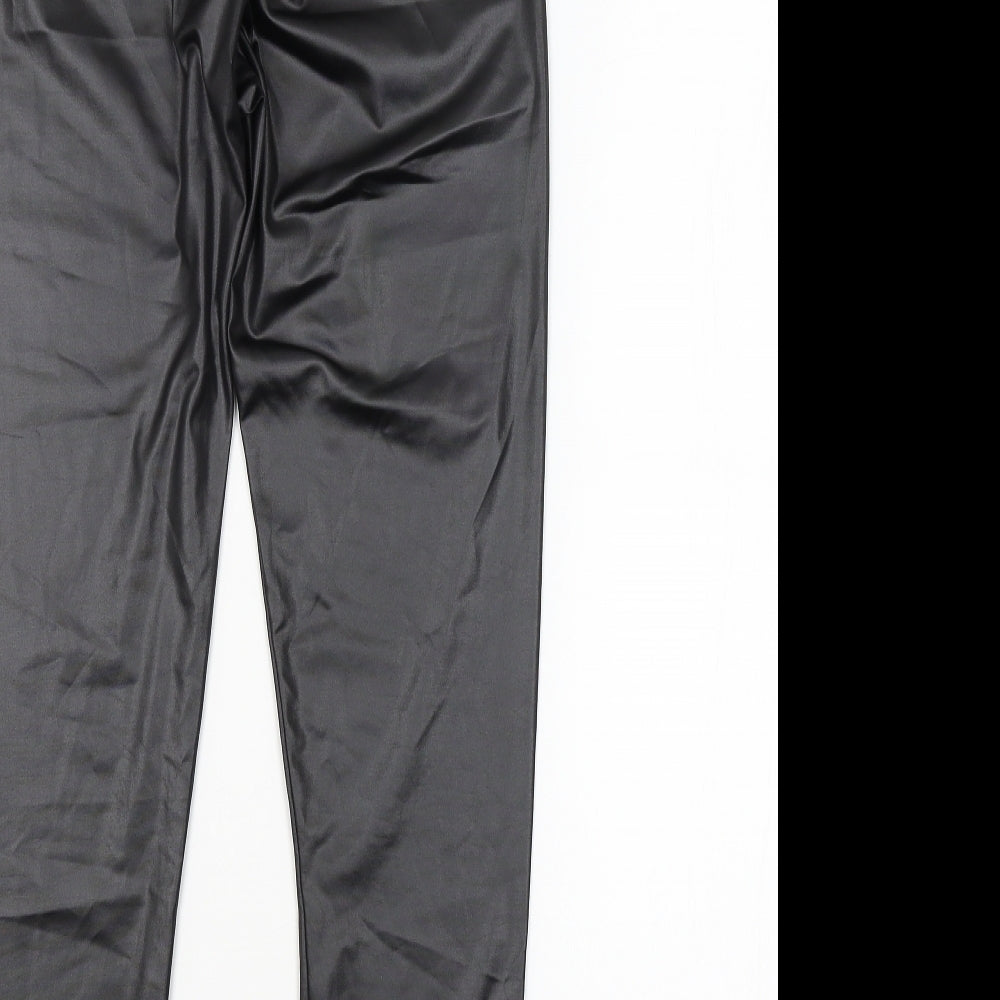 Womens UK Size 10 Boohoo Regular Fit  Black Trousers