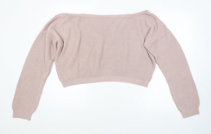 Womens UK Size L PRETTYLITTLETHING Pink Pullover Jumper