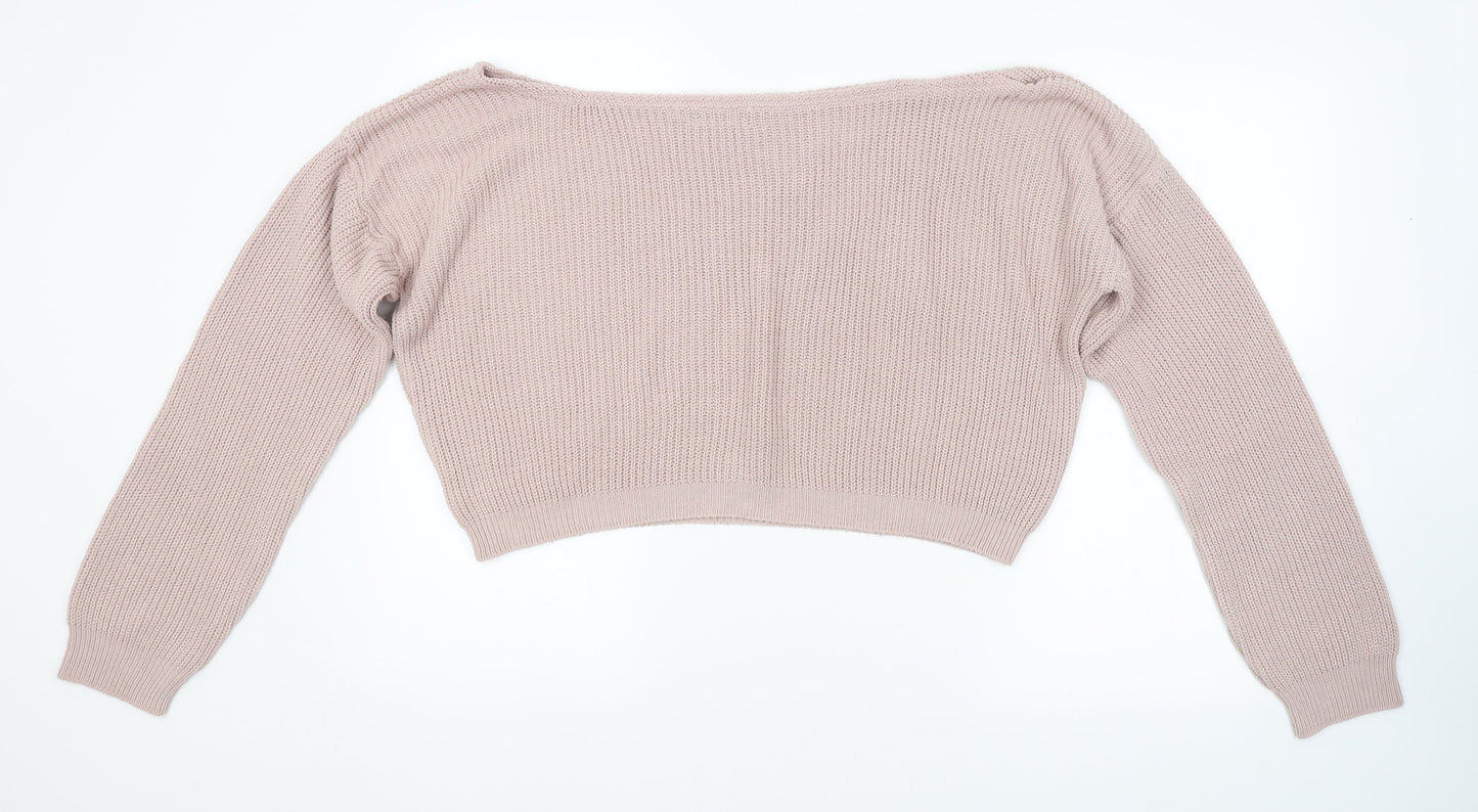 Womens UK Size L PRETTYLITTLETHING Pink Pullover Jumper