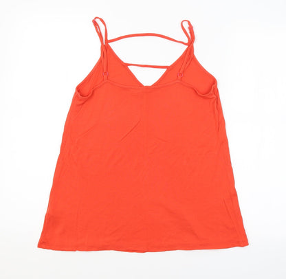 Womens UK Size 10 ASOS Red Basic T-Shirt