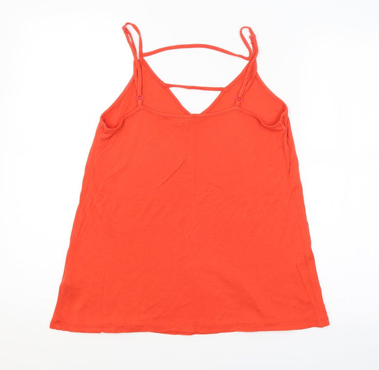 Womens UK Size 10 ASOS Red Basic T-Shirt
