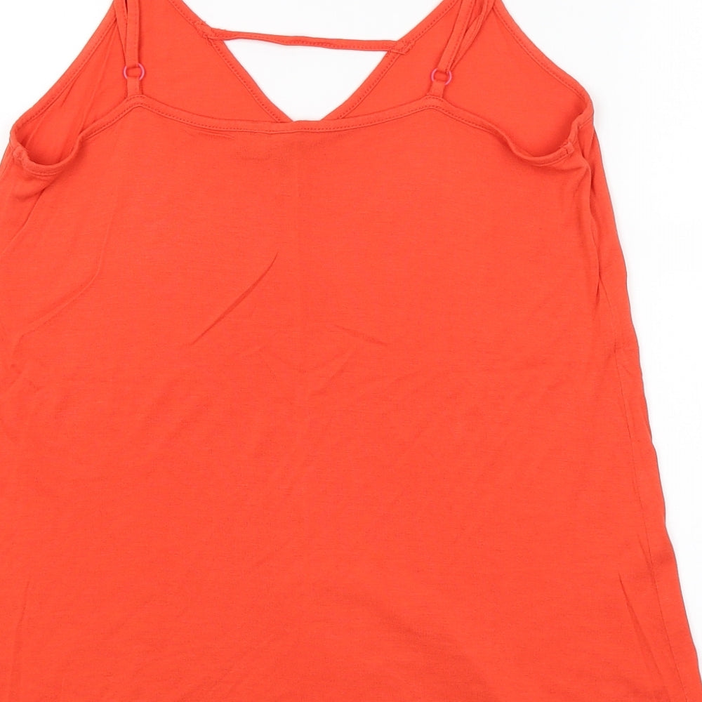 Womens UK Size 10 ASOS Red Basic T-Shirt