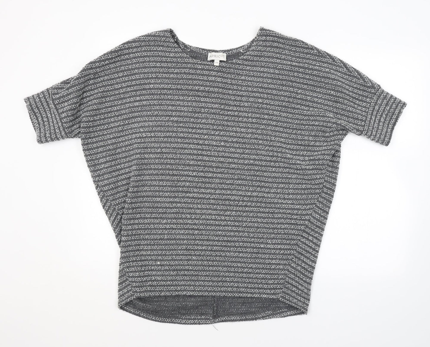 Apricot Womens Grey Striped  Pullover Jumper Size M