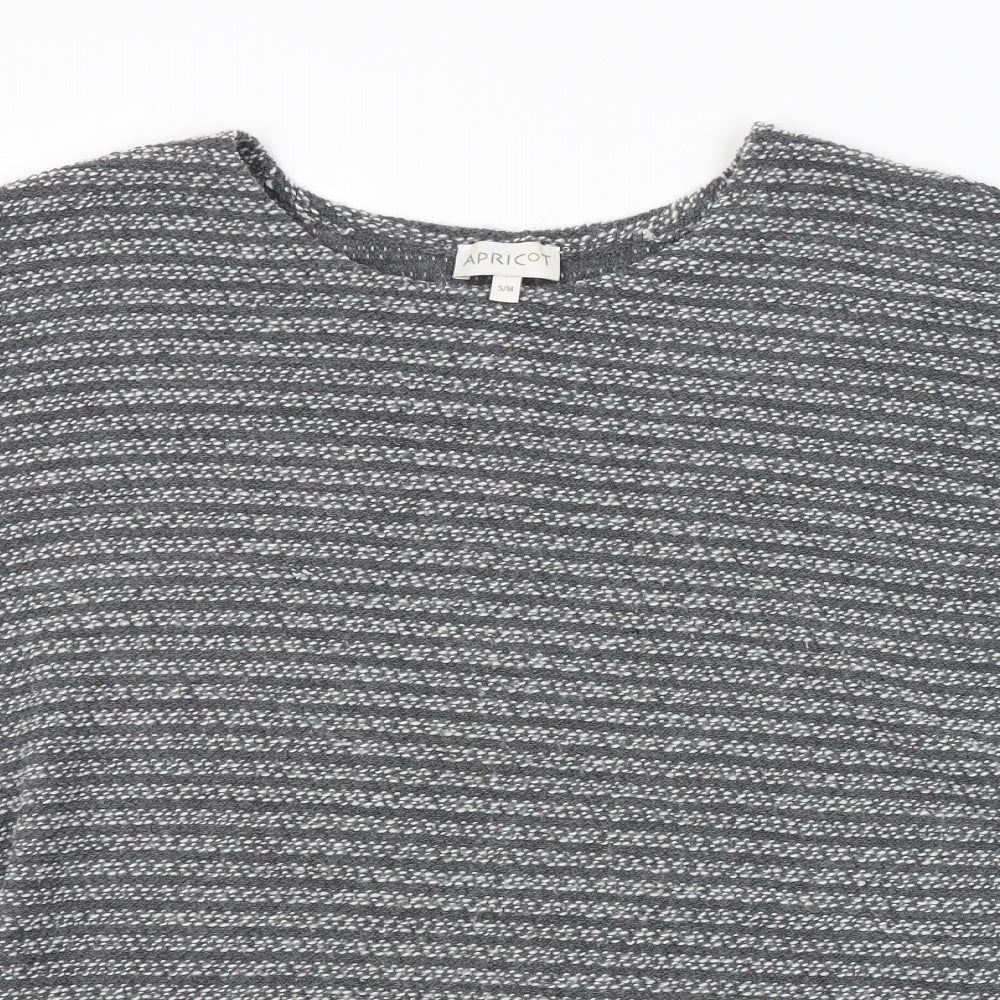 Apricot Womens Grey Striped  Pullover Jumper Size M