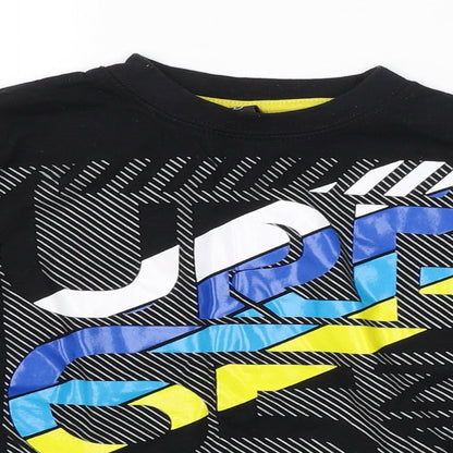 URB65 Boys Black   Basic T-Shirt Size 6-7 Years