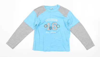Preworn Boys Blue   Basic T-Shirt Size 7-8 Years