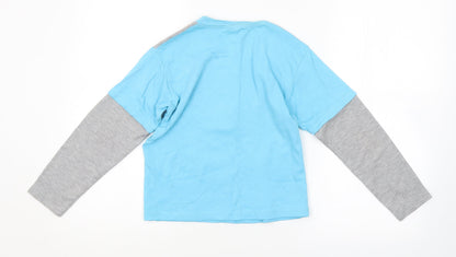 Preworn Boys Blue   Basic T-Shirt Size 7-8 Years