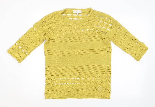 Womens UK Size S NEXT Yellow Pullover Jumper