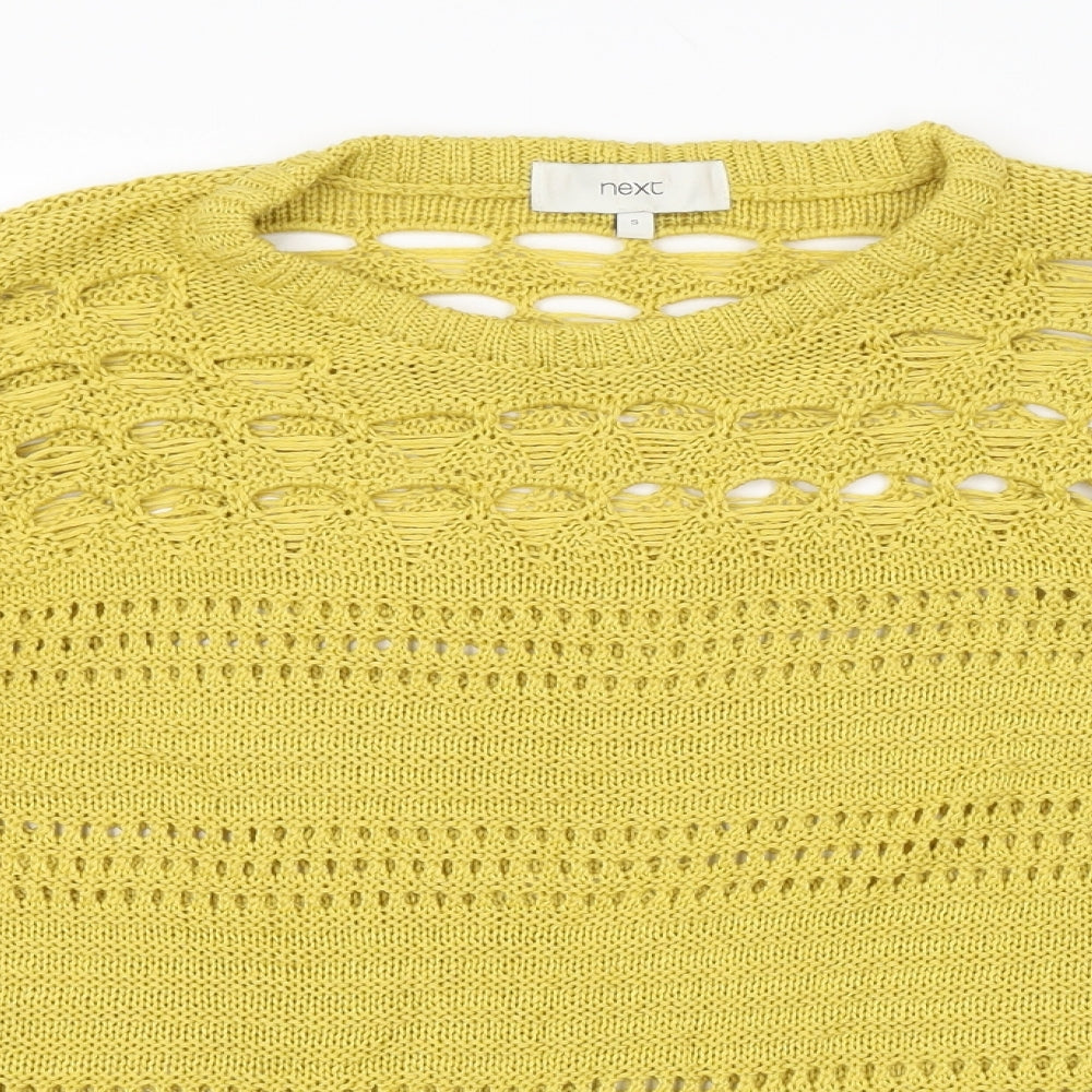 Womens UK Size S NEXT Yellow Pullover Jumper