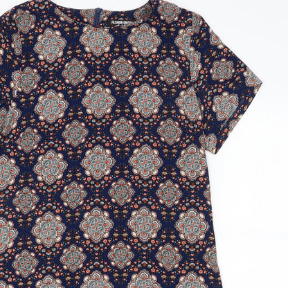 Womens UK Size 12 Fashion Union Multicoloured Basic Blouse