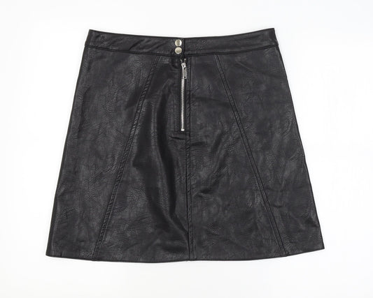 IVIVI Womens Black   Mini Skirt Size L