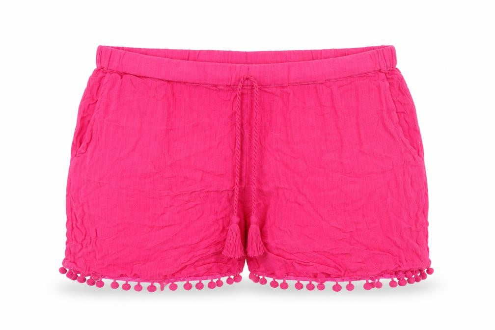 Front view of INTUITION women’s pink bermuda shorts, size UK 12