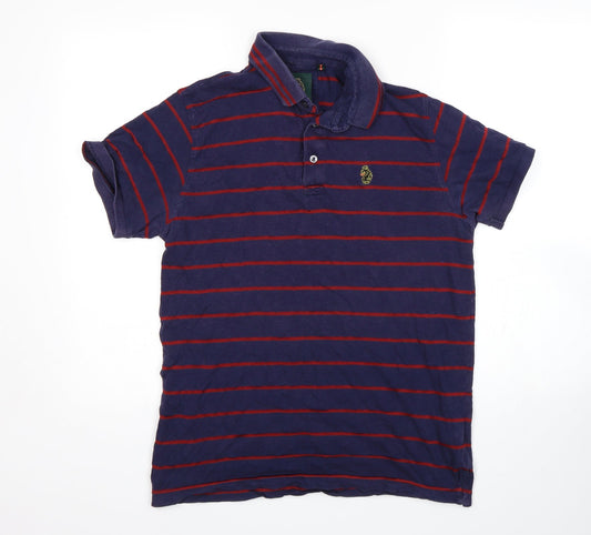 Luke Sport  Mens Multicoloured Striped   Polo Size M