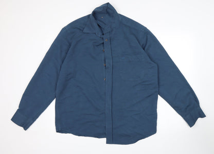 Roberto Carlo Mens Blue    Button-Up Size L