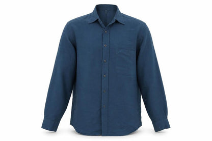 Mens UK Size L Roberto Carlo Blue  Button-Up Long Sleeve Casual Shirt