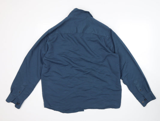Roberto Carlo Mens Blue    Button-Up Size L