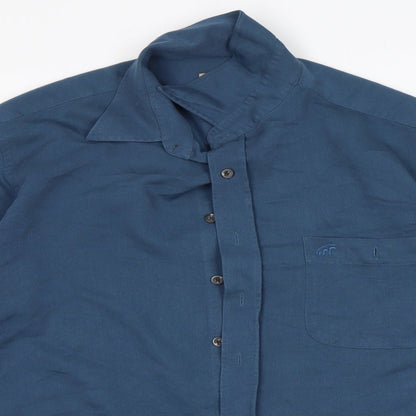 Roberto Carlo Mens Blue    Button-Up Size L