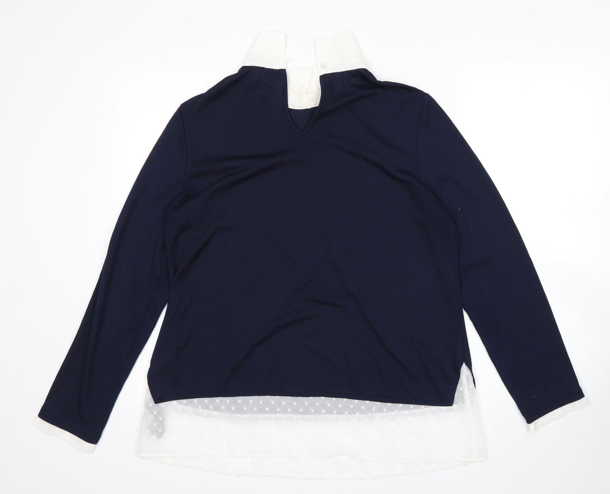 Womens UK Size 14 Dorothy Perkins Blue Pullover Jumper