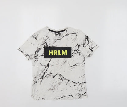 DWD Boys White   Basic T-Shirt Size 9-10 Years