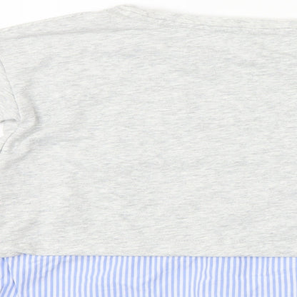 H&M Girls Grey   Tunic Sweatshirt Size 7-8 Years