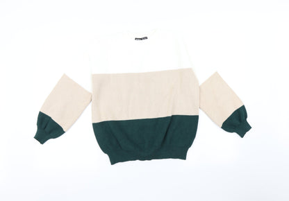 SheIn Womens Multicoloured Striped  Pullover Jumper Size S