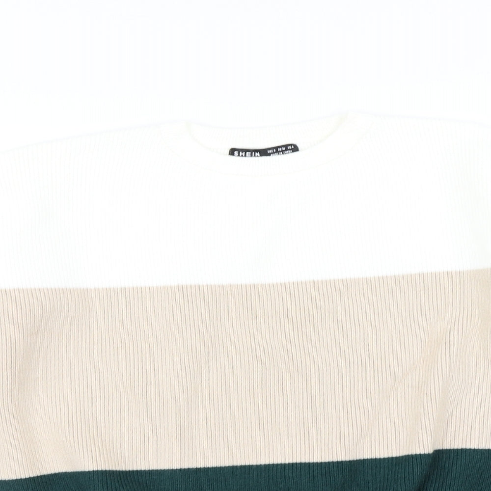 SheIn Womens Multicoloured Striped  Pullover Jumper Size S