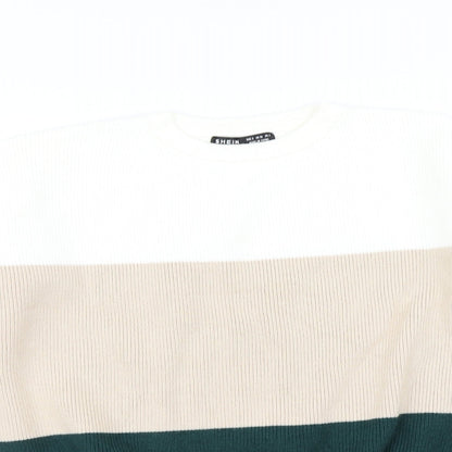 SheIn Womens Multicoloured Striped  Pullover Jumper Size S