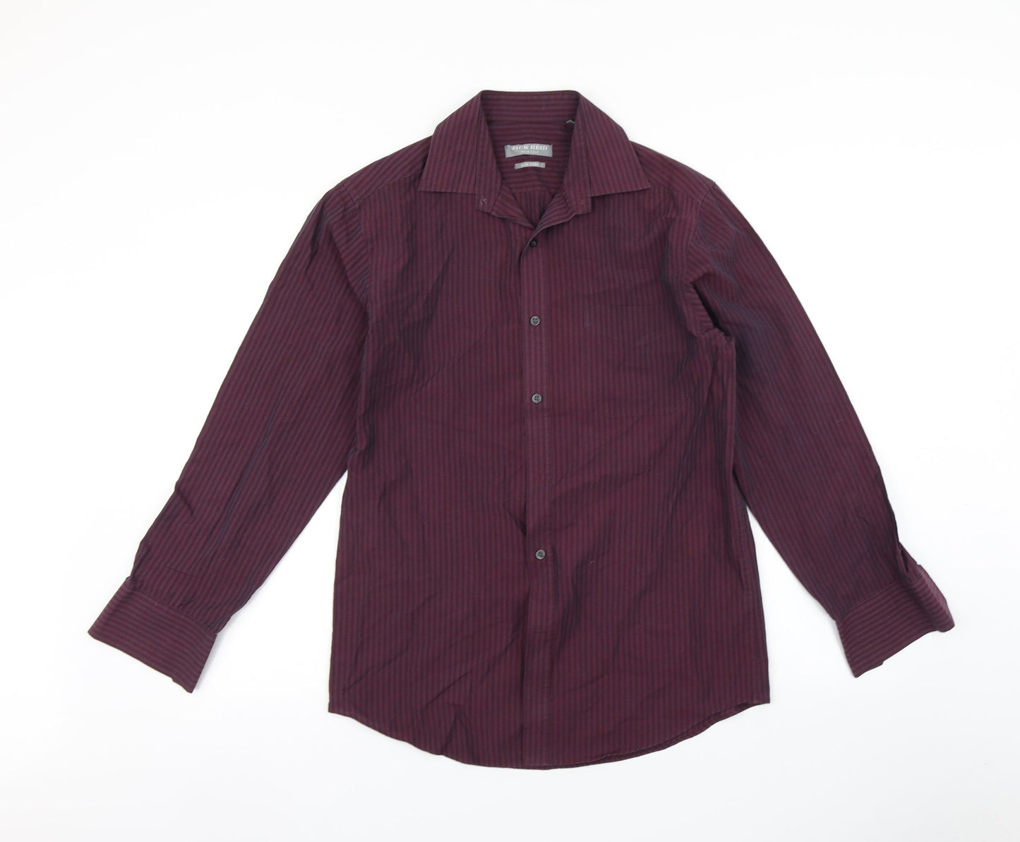Mens UK Size 14.5 Jack reid Purple  Button-Up Long Sleeve Casual Shirt
