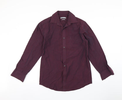 Mens UK Size 14.5 Jack reid Purple  Button-Up Long Sleeve Casual Shirt