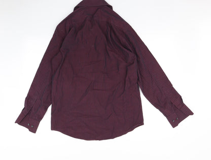 Mens UK Size 14.5 Jack reid Purple  Button-Up Long Sleeve Casual Shirt